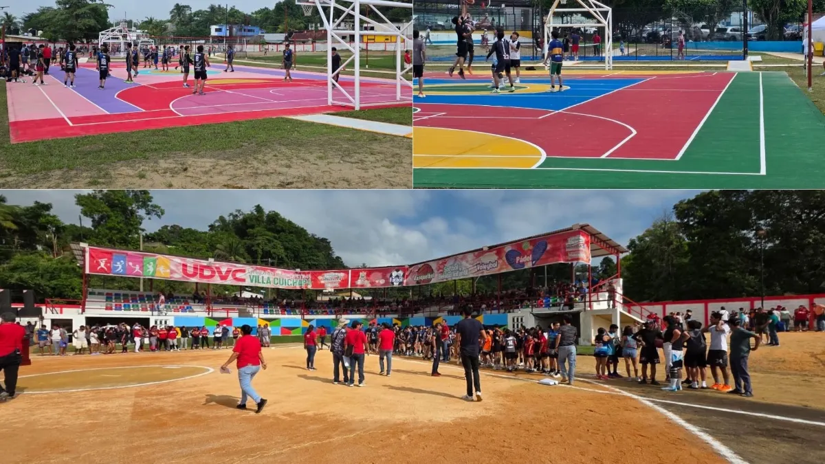 Unidad Deportiva de Villa Cuichapa genera expectativa y llamado al cuidado ciudadano