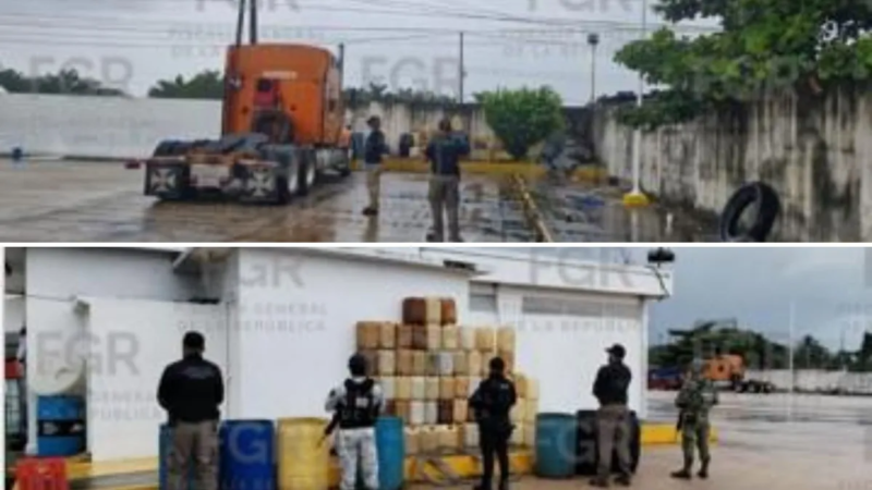 Golpe al huachicol: Aseguran más de 320 litros de hidrocarburo en cateo cerca de la carretera Coatzacoalcos- Villahermosa