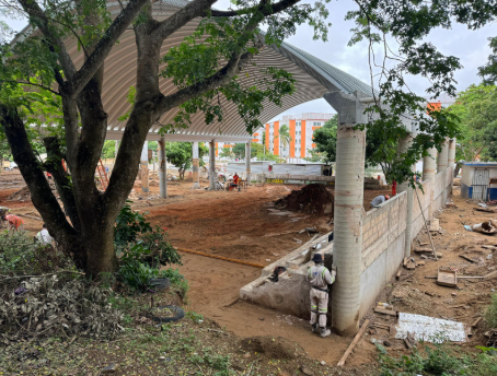 Remodelan parque de Rancho Alegre I tras años de abandono