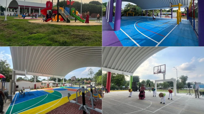 Corredor Interoceánico: Sedatu inaugura cinco parques deportivos en Tabasco