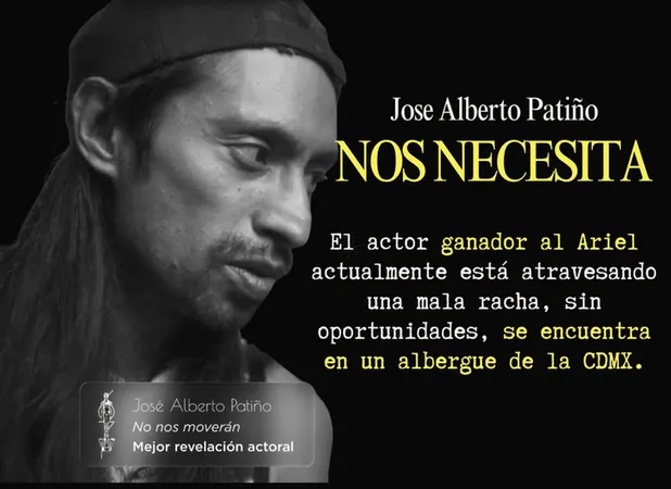 Ganó un Ariel en 2025, pero hoy el actor José Alberto Patiño vive en un albergue; amigos piden ayuda
