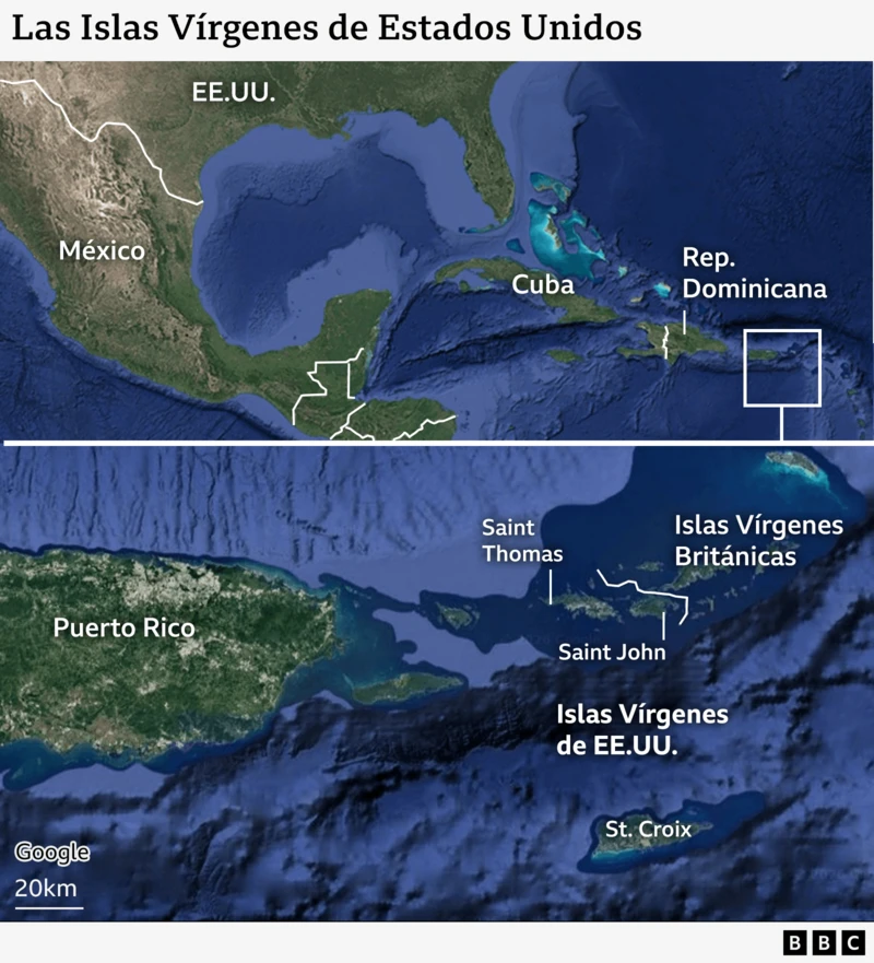 Islas Vírgenes de EE.UU., el territorio en el Caribe que Dinamarca sí aceptó venderle a Washington (y qué tienen que ver con Groenlandia)