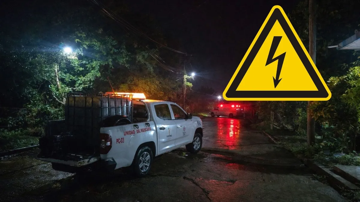 Alerta PC Texistepec por corto en cableado de media tensión en el barrio Las Lomas