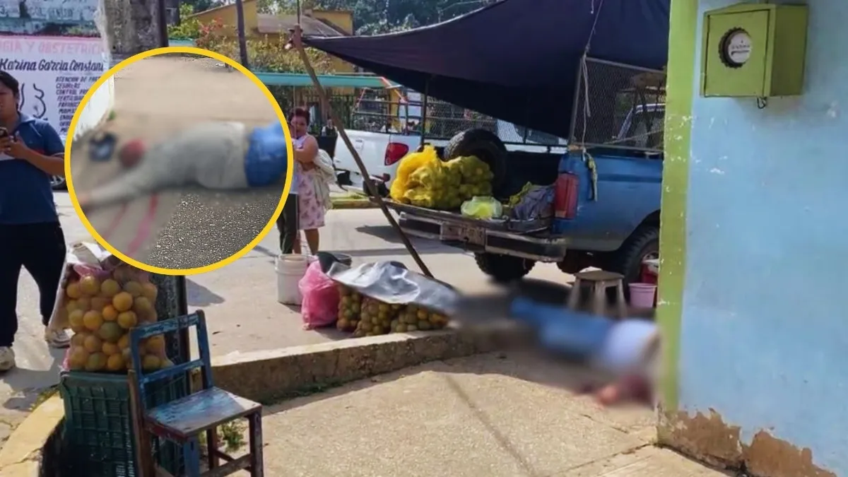 Comerciante de naranjas es asesinado a tiros en pleno centro de Acayucan