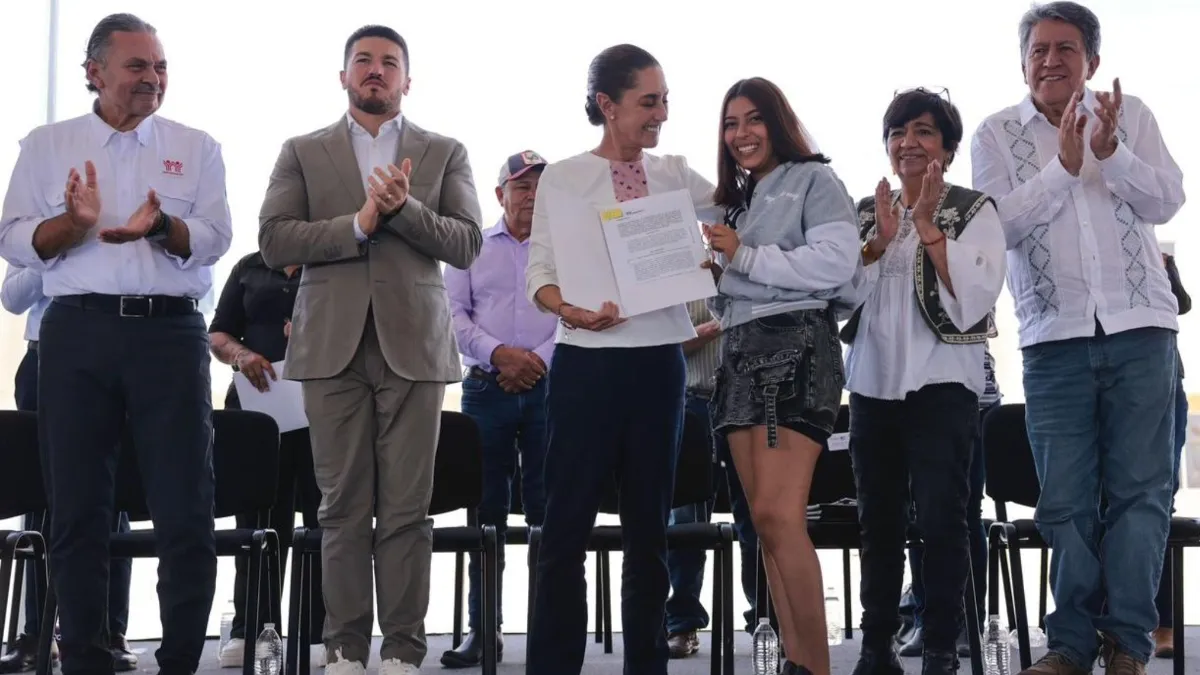 Presidenta Claudia Sheinbaum encabeza entrega de viviendas en Juárez, Nuevo León
