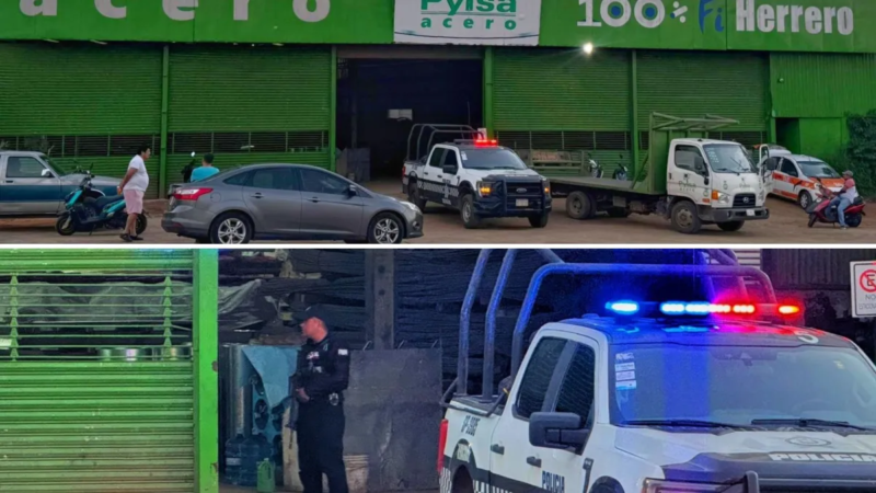 Delincuentes atracan comercio de acero y varilla en Acayucan