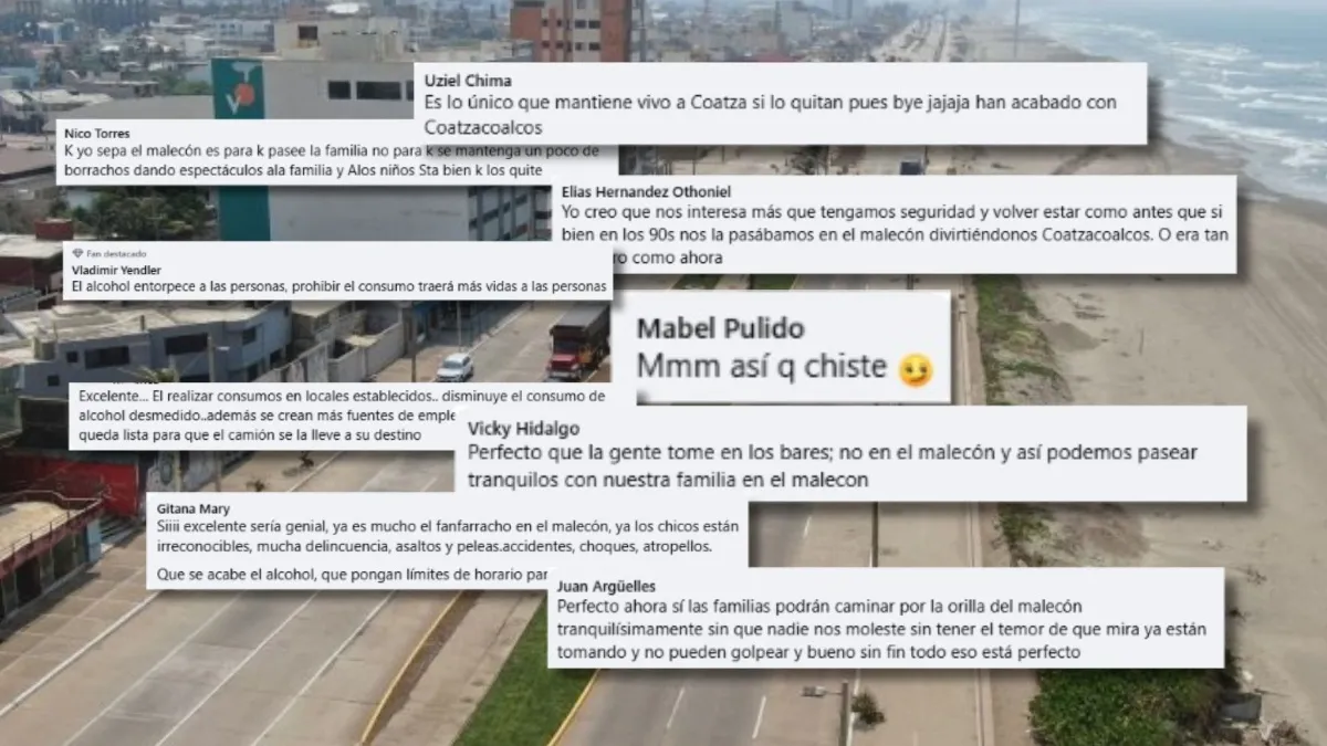 Se acabó la fiesta, no más alcohol en el malecón de Coatzacoalcos, así reaccionaron en redes ante la noticia