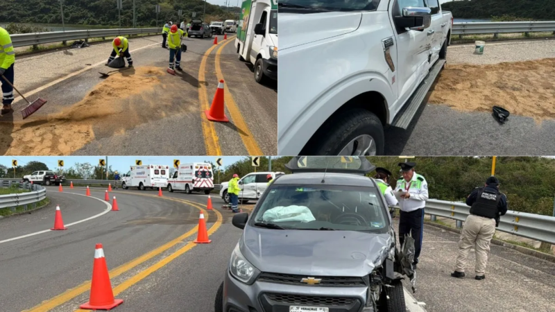 Fuerte accidente en entrada del Túnel Sumergido; conductor de 86 años lesionado