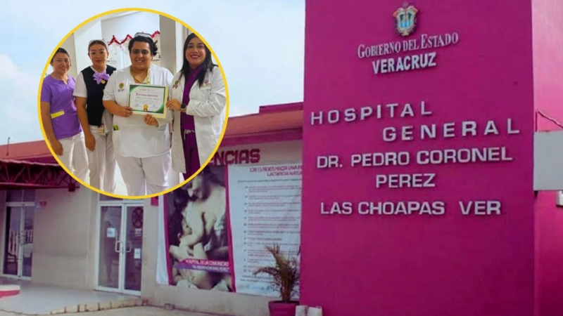 Hospital de Las Choapas reconoce a enfermera por su compromiso con los pacientes