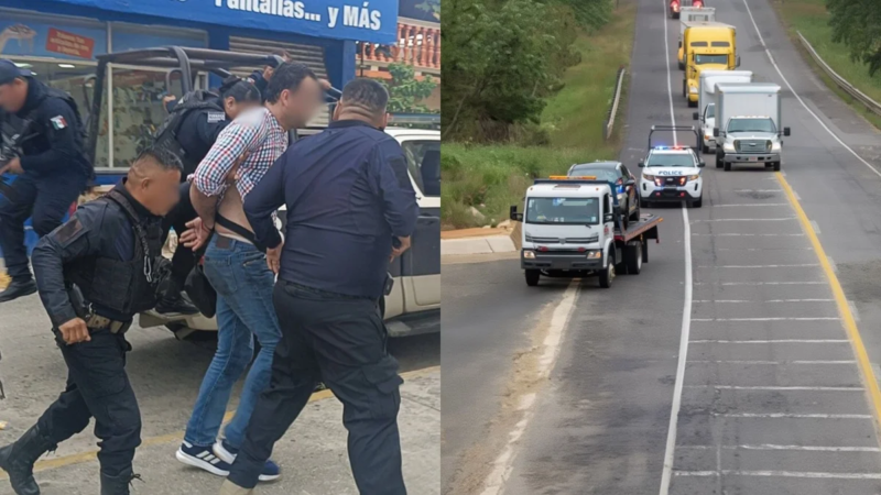 Cae presunto ladrón de ferretería tras persecución en Las Choapas