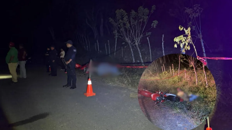 Motociclista pierde la vida tras accidente en tramo rural de Las Choapas