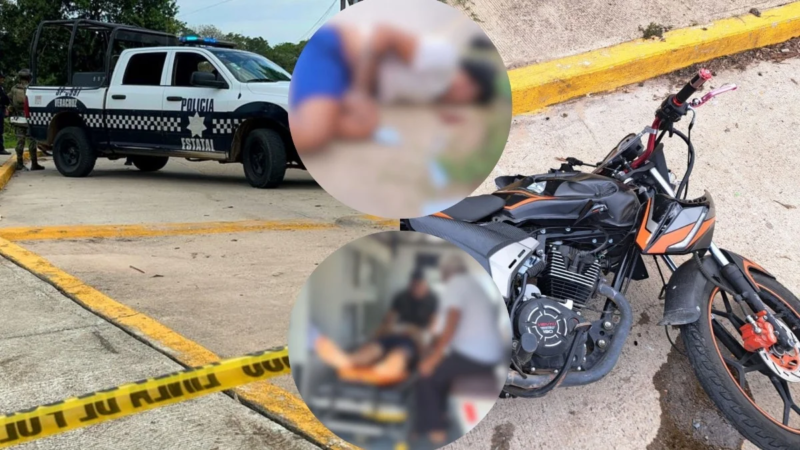 Accidente de moto deja un muerto y un menor grave en Oluta