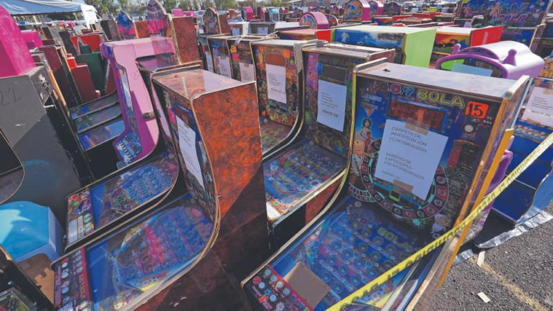 Aumenta decomiso de maquinitas del crimen; aseguramiento de tragamonedas se dispara 427%