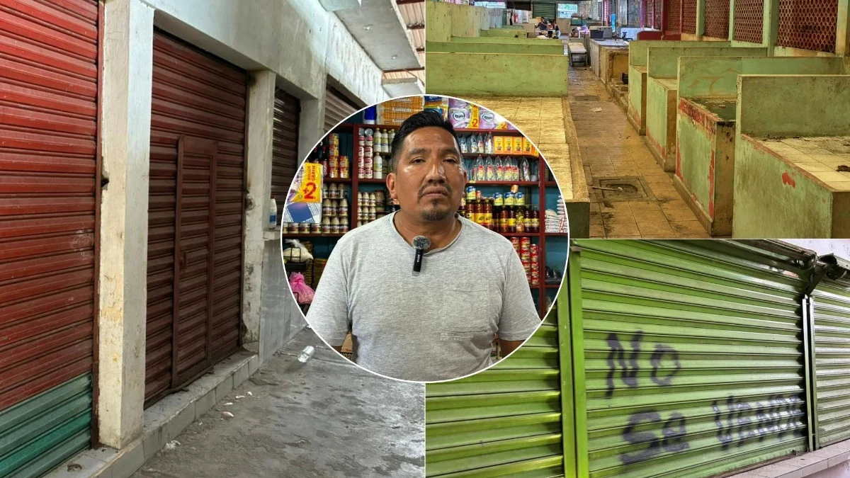 Mientras comerciantes están en la vía pública, Mercado Popular de Minatitlán opera con locales vacíos