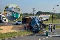 Choque e incendio de una pipa paraliza la autopista Cosoleacaque – La Tinaja en Rodríguez Clara