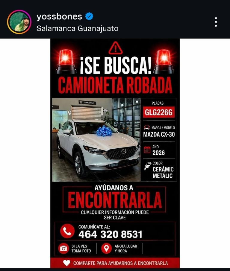 Asaltan al papá y sobrinos de la rapera mexicana Yoss Bones, les robaron una camioneta