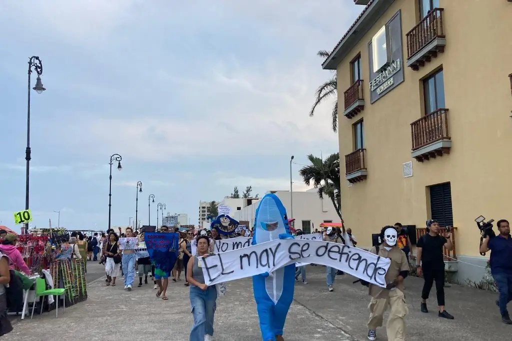 Al ritmo de son jarocho protestaron en Veracruz por el derrame de petróleo