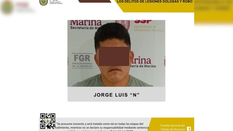 Detienen a presunto responsable de robo y lesiones en Coatzacoalcos