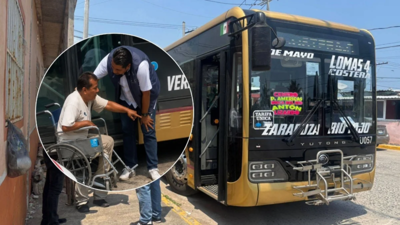 Despiden y quitan licencia a conductor de Servicio Ulúa en Veracruz por negar servicio a discapacitado