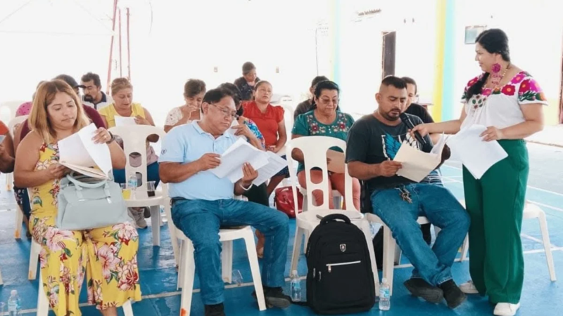 Promueven asambleas y participación ciudadana en comunidades rurales de Jáltipan