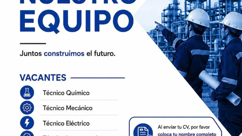 Cydsa lanza vacantes en Coatzacoalcos para técnicos y ayudantes generales
