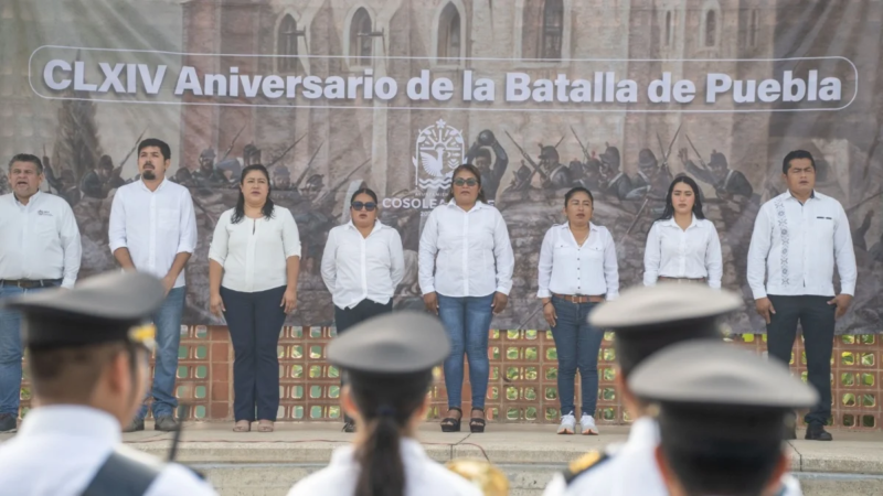 Conmemoran en Cosoleacaque el 164 aniversario de la Batalla de Puebla