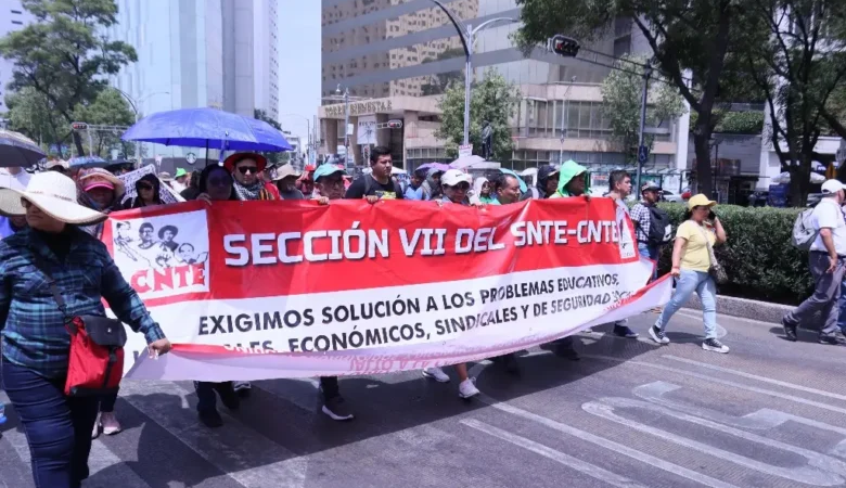 CNTE mantiene protestas en CDMX