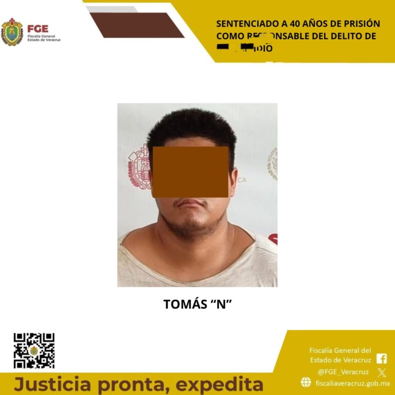 Cero impunidad ante la violencia de género: Fiscalía logra condena de 40 años por feminicio en Santiago Tuxtla