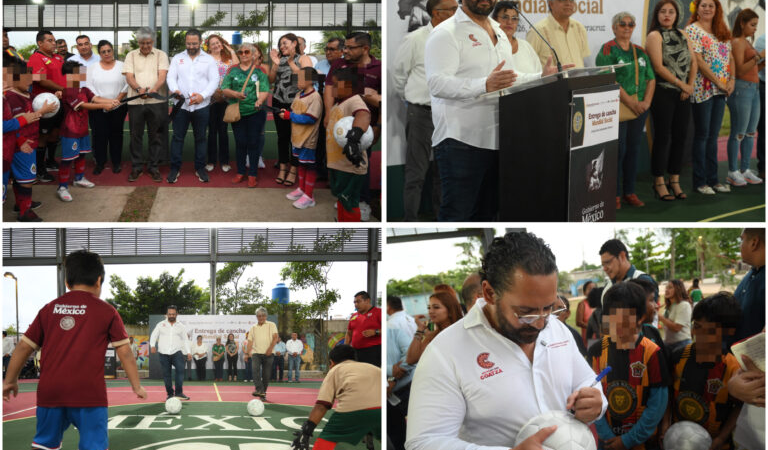 “Que ruede el balón”: inauguran canchas rehabilitadas del Mundial Social 2026 en Coatzacoalcos