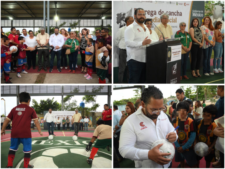 “Que ruede el balón”: inauguran canchas rehabilitadas del Mundial Social 2026 en Coatzacoalcos