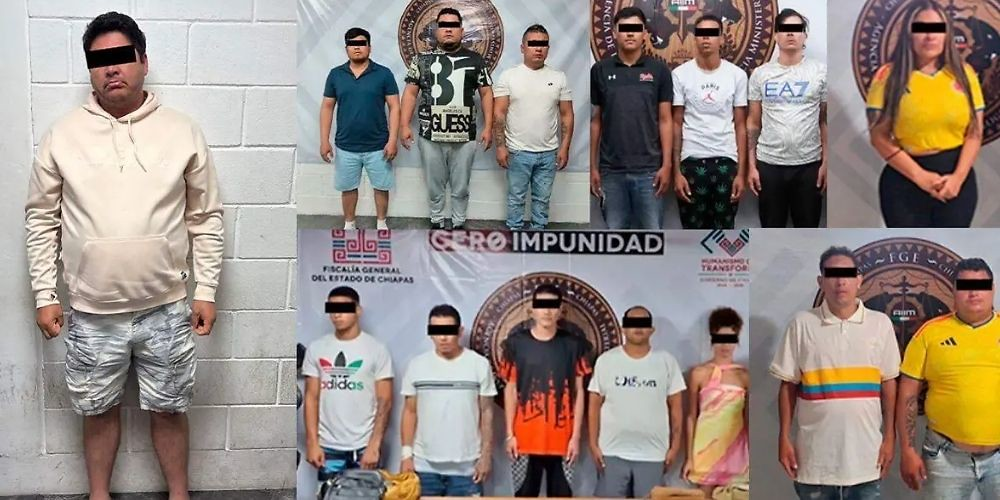 Suman 15 detenidos por red de préstamos “gota a gota” y extorsión en Chiapas