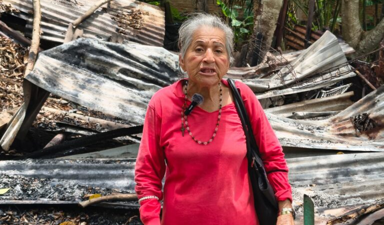 Rayo le arrebató su patrimonio en Minatitlán; adulta mayor pide ayuda para reconstruir su hogar