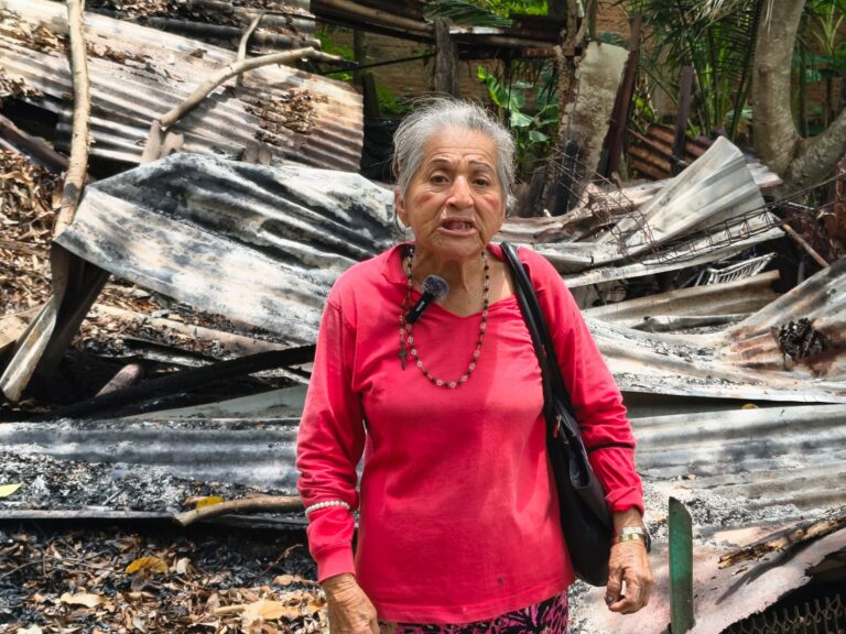 Rayo le arrebató su patrimonio en Minatitlán; adulta mayor pide ayuda para reconstruir su hogar