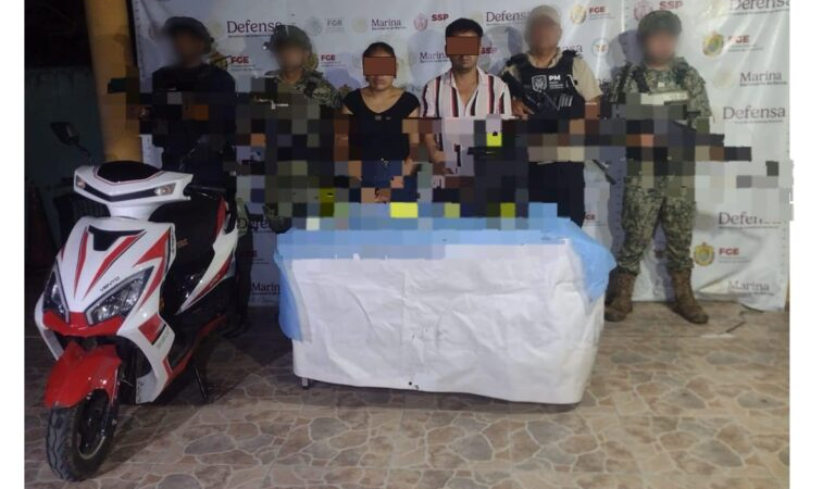 Operativo coordinado en Chinampa de Gorostiza deja dos personas detenidas e indicios asegurados