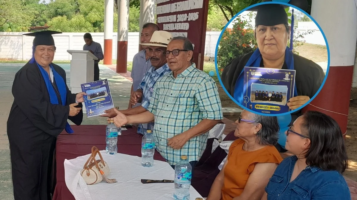 Nunca es tarde para aprender: Sara se gradúa de preparatoria en Agua Dulce