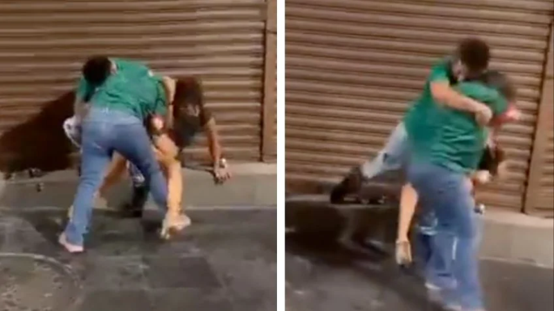 Mujer sorprende a su esposo con amante en pleno festejo mundialista y todo termina en pelea