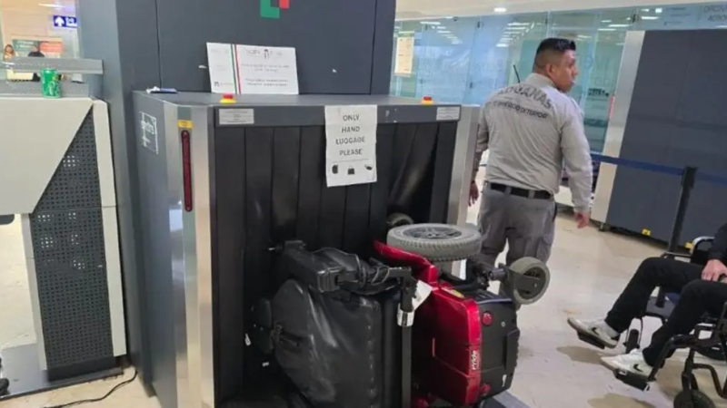 En una silla de ruedas: así ingresaron varios kilos de cocaína a Aeropuerto de Cancún
