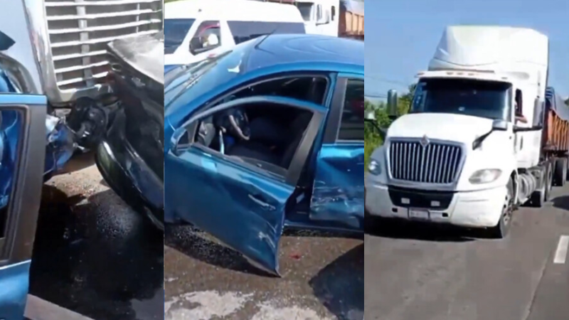Góndola se queda sin frenos y provoca carambola de al menos cinco vehículos en Tabasco