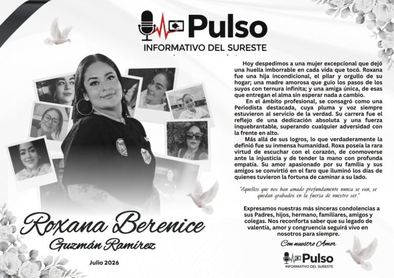Confirman homicidio de la periodista Roxana Berenice Guzmán; colaboradores la despiden con emotivo mensaje
