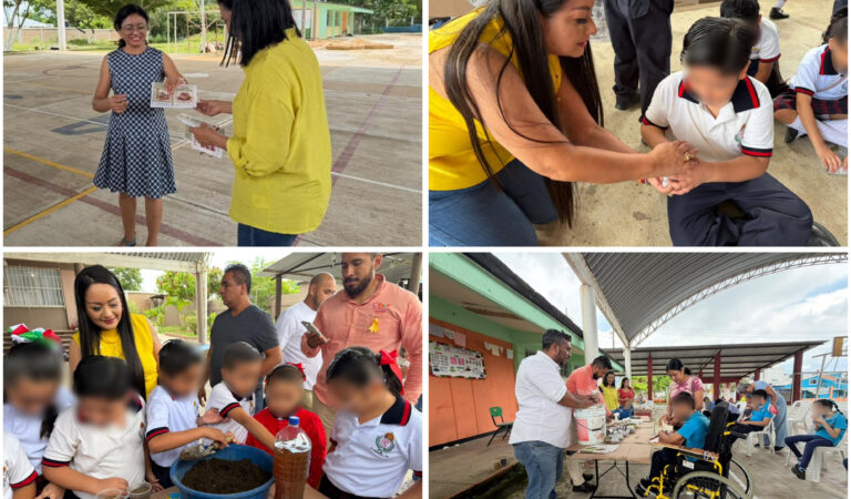 DIF Nanchital promueve sana alimentación y cuidado del medio ambiente a través de huertos escolares